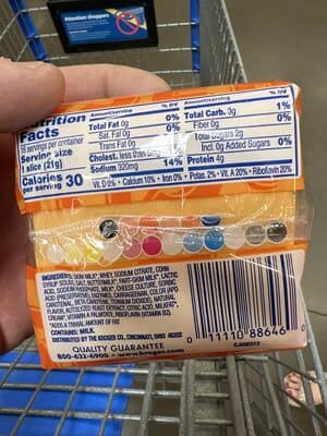 Fat free cheese singles