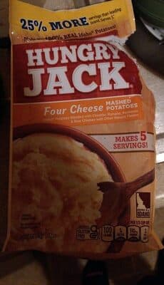 Four Cheese Mashed Idaho Potatoes Blended With Cheddar, Romano, Parmesan & Blue Cheeses