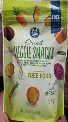 Dried Veggie Snacks Blend of Dried Sweet Potatoes, Squash, Taro, Carrots, Green Beans & Purple Sweet Potatoes