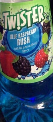Blue raspberry rush flavored beverage