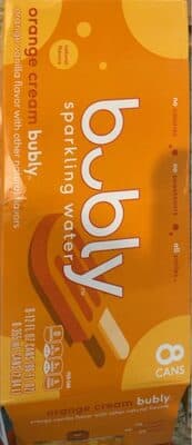 Orange cream Bubly sparkling water