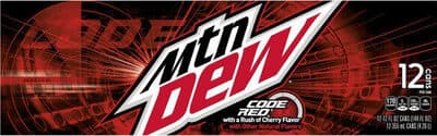 Mountain dew code red soda