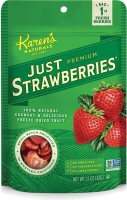 KAREN'S NATURALS, JUST STRAWBERRIES