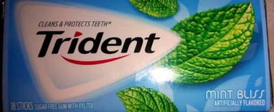 Trident Sugar Free Gum Sticks With Xylitol, Mint Bliss