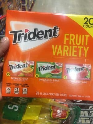 Trident Gum Assorted Fruit Sugar Free