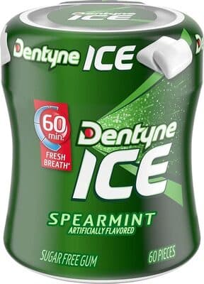 DENTYNE, ICE SUGAR FREE GUM, SPEARMINT, SPEARMINT