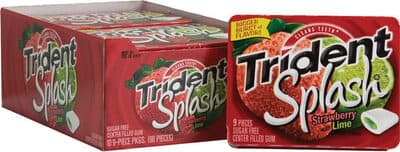 Trident Splash Gum Strawberry Lime Sugar Free