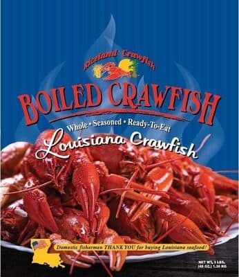 Whole Cooked Boiled Crawfish