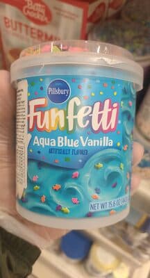 Aqua Blue Vanilla Flavored Frosting