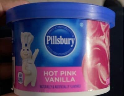 Hot pink Vanilla Frosting