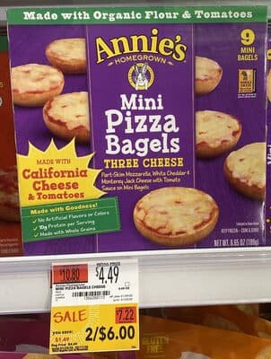 Annie's Three Cheese Mini Pizza Bagels