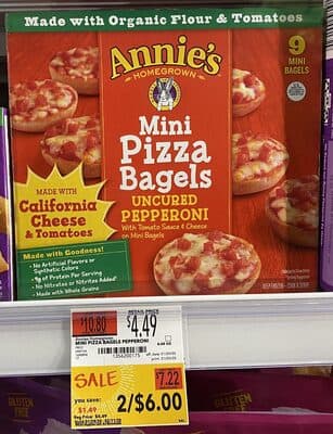 Annie's Uncured Pepperoni Mini Pizza Bagels