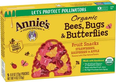 Strawberry, Raspberry & Apple Organic Bees, Bugs & Butterflies Fruit Snacks
