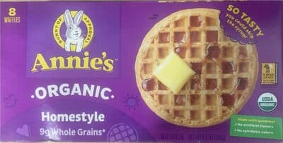 Annie’s Organic Homestyle waffles