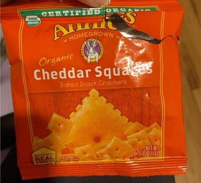 Ann Organic Cheddar Squares Snack Crackers