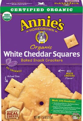 Baked Snack Crackers, White Cheddar Squares