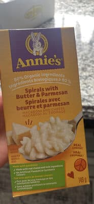 Spirales avec beurre et parmesan