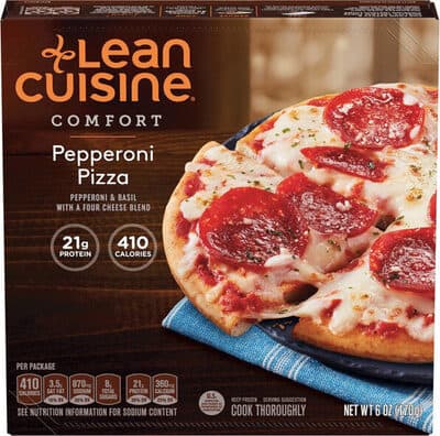 Pepperoni Pizza with a Four Cheese Blend and Basil