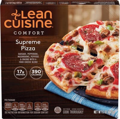 Supreme Pizza Sausage, Pepperoni, Mushrooms, Peppers & Onions with a Four Cheese Blend