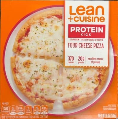 Four Cheese Pizza: A Blend of Reduced Fat Mozzarella, Parmesan, Asiago & Romano Cheese