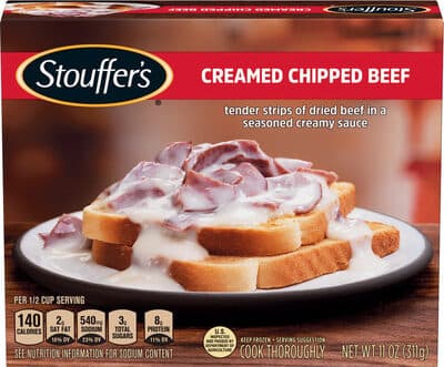 Creamed Chipped Beef Tender Strips of Dried Beef in a Seasoned Creamy Sauce