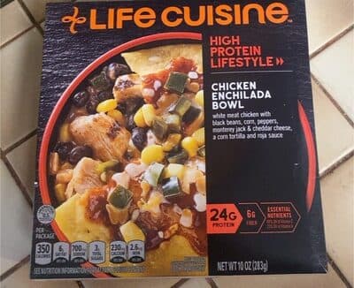 Chicken Enchilada White Meat Chicken With Black Beans, Corn, Peppers, Monterey Jack & Cheddar Cheese, A Corn Tortilla And Roja Sauce Bowl