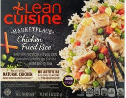 Chicken Fried Rice White Meat Chicken With Rice, Peas, Carrots & Scrambled Eggs In A Roasted Garlic Soy Sauce