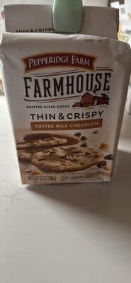 Toffee Milk Chocolate Thin & Crispy Cookies
