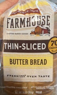 Thin sliced butter bread