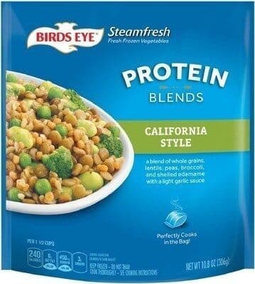 California Style Power Blend of Whole Grains, Lentils, Peas, Broccoli, and Shelled Edamame with a Light Garlic Sauce
