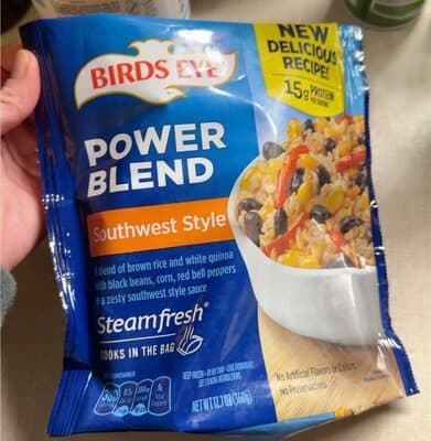 Southwest Style A Blend Of Black Beans, Corn, Lentils, Whole Grains, Red Bell Peppers And Zucchini Orzo Pasta With A Zesty Sauce Power Blend