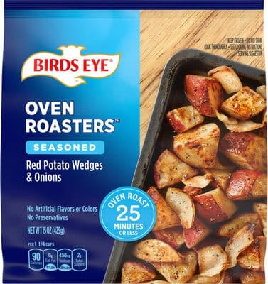 Red Potato Wedges & Onions Seasoned With Salt And Pepper Oven Roasters