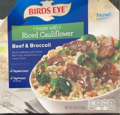 Beef & Broccoli Riced Cauliflower with Beef and Broccoli in a Savory Sauce