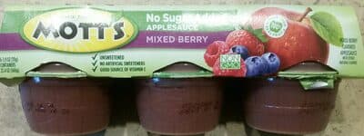 Unsweetened Applesauce, Mixed Berry