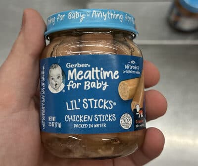 Mealtime for Baby Lil' Sticks Chicken Sticks