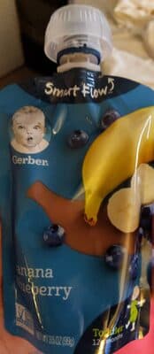 Toddler Banana Blueberry Baby Food Pouch
