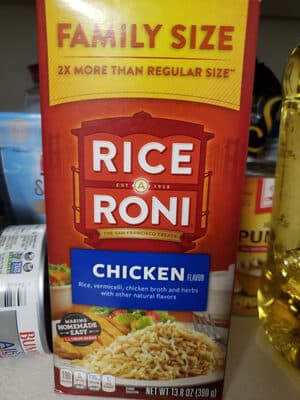 Chicken Flavor Rice, Vermicelli, Chicken Broth and Herbs