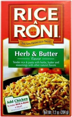 Herb & Butter Flavor Rice, Pasta, Herbs and Butter