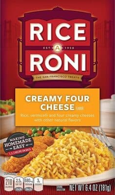 Creamy Four Cheese Flavor Rice, Vermicelli and Four Creamy Cheeses