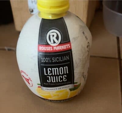 100% sicilian lemon juice