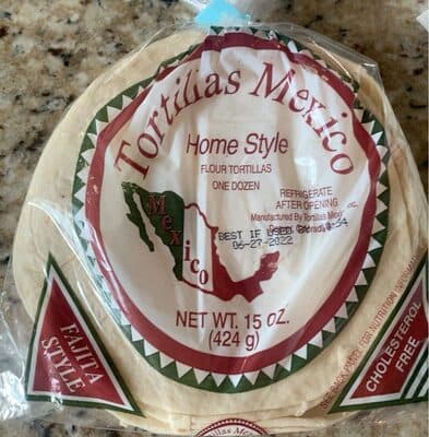 Home style flour tortillas