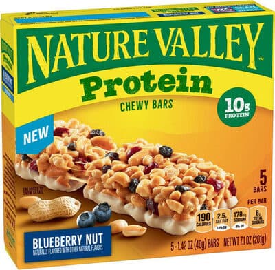 Blueberry Nut Flavored Protein Chewy Bars