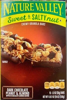 Nature Valley Sweet & Salty Nut Dark Chocolate Peanut & Almond Chewy Granola Bars