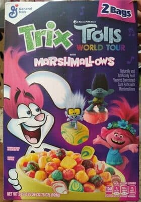 Fruit Flavored Sweetened Corn Puffs with Marshmallows