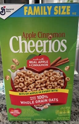 Cheerios Apple Cinnamon Sweetened Whole Grain Oat Cereal