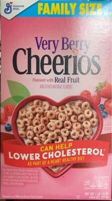Cheerios Gluten Free Family Size Very Berry Cereal 18.6 Oz
