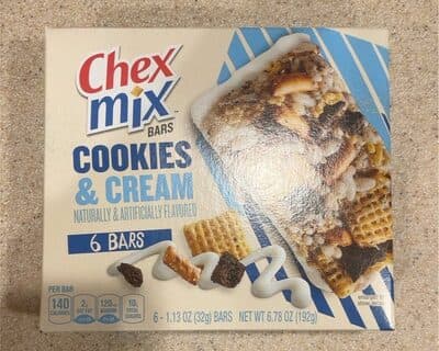 Chex mix bars cookies and cream