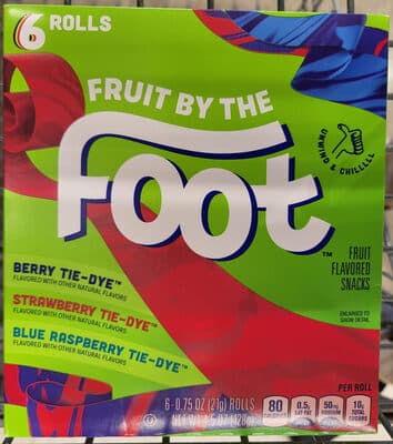 FRUIT FLAVORED SNACKS VARIETY PACK, STRAWBERRY, BERRY TIE-DYE, COLOR BY THE FOOT