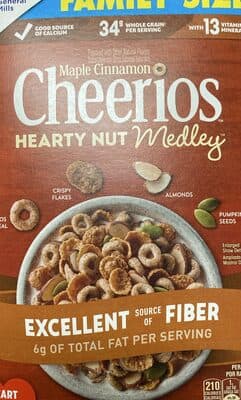 Maple Cinnamon Cheerios Hearty Nut Medley