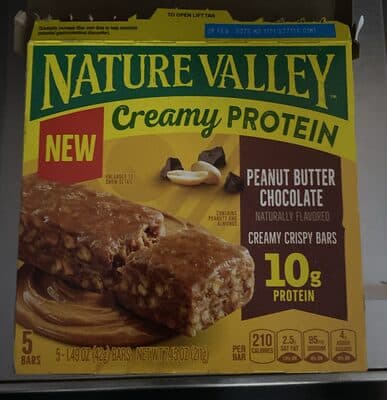 Creamy Protein Peanut Butter Chocolate Crispy Bars